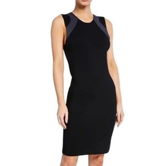 Vince Colorblock Multi-Stitch Sleeveless Wool Sweater Dress - Picture 1 of 14